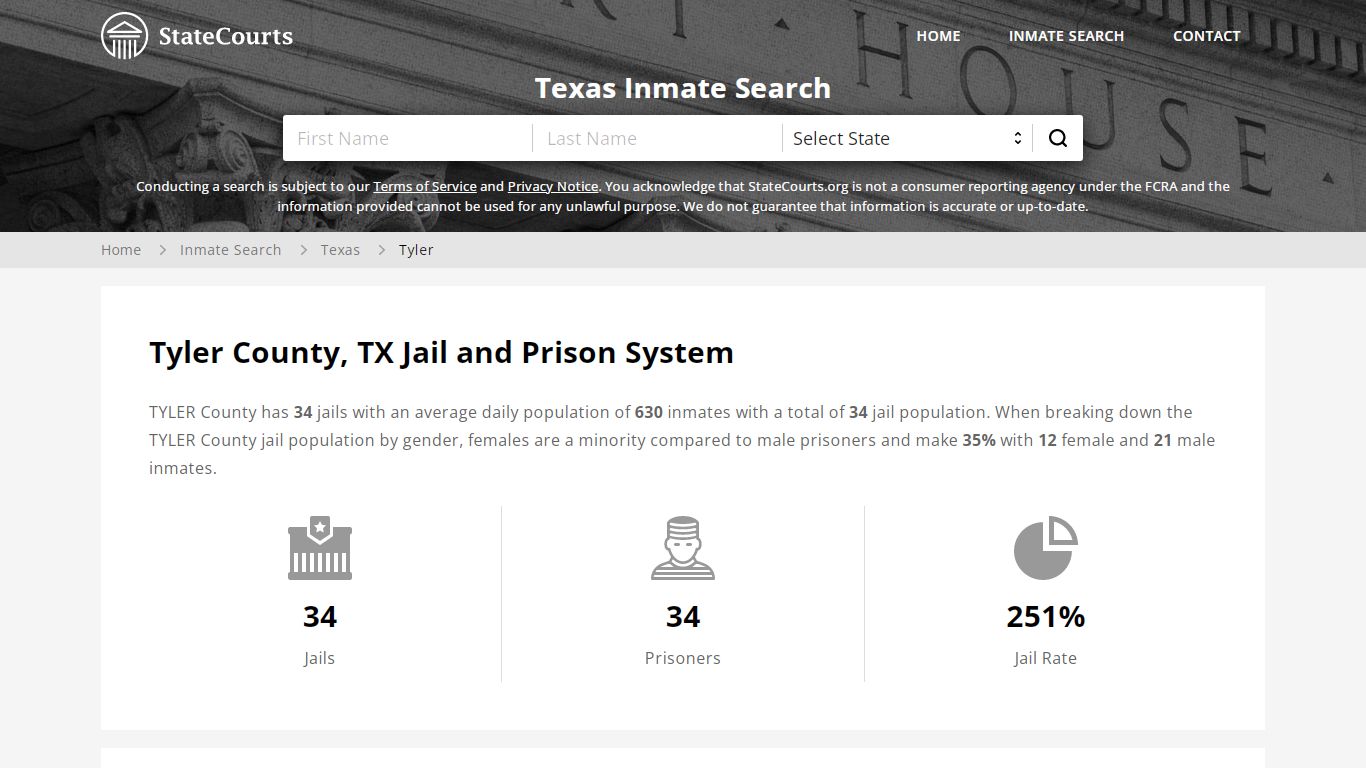 Tyler County, TX Inmate Search - StateCourts
